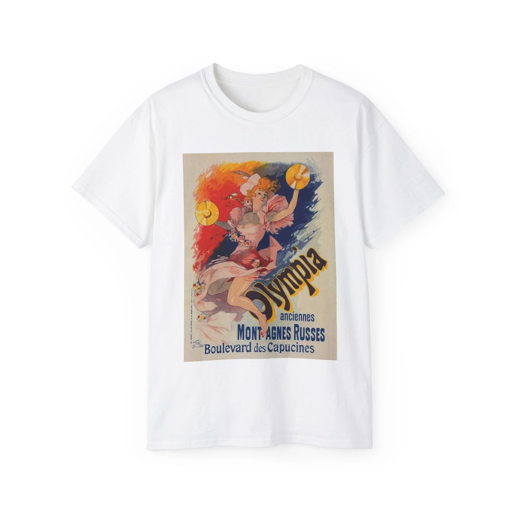 Affiche pour "Olympia". - Art nouveau public domain poster White T-Shirt Gildan 2000 Cotton Unisex