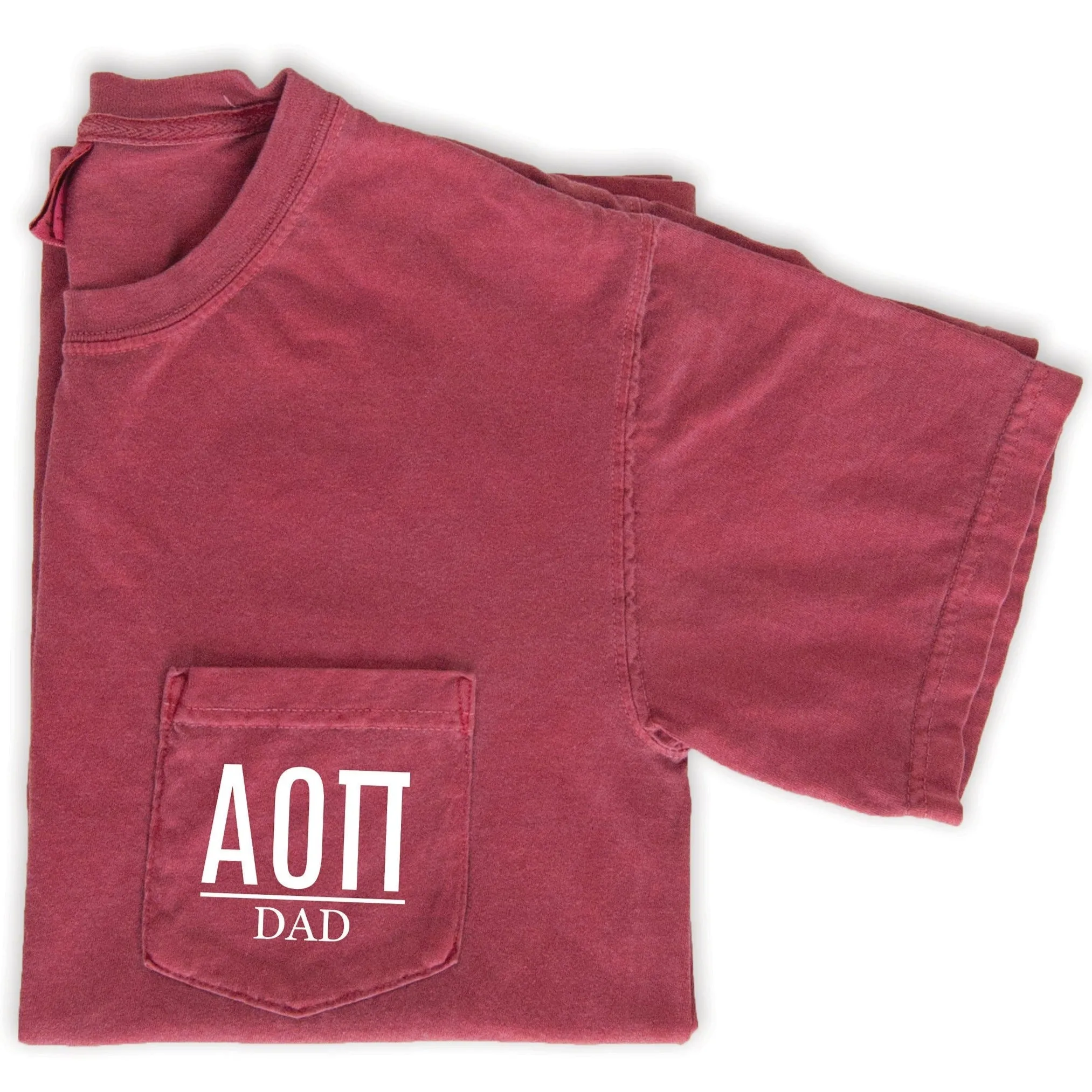 Alpha Omicron Pi Dad T-Shirt - Crimson
