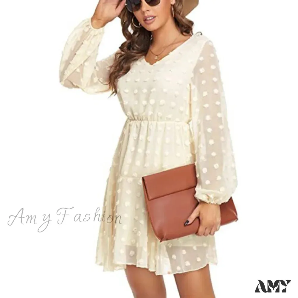 Amy Fashion - Elegant Casual Chiffon Party Vintage Midi Dresses