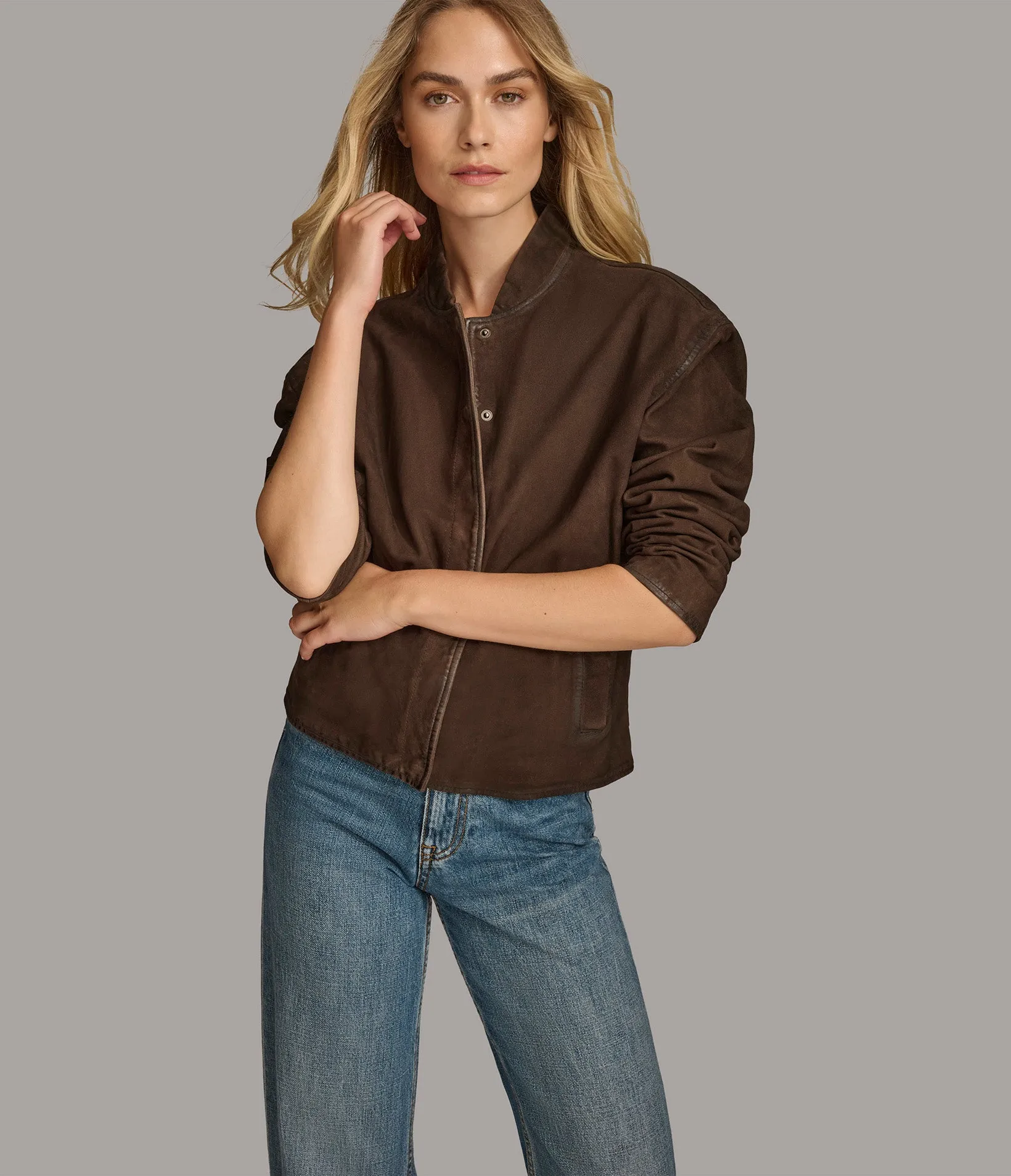 Angie Snap Bomber Jacket