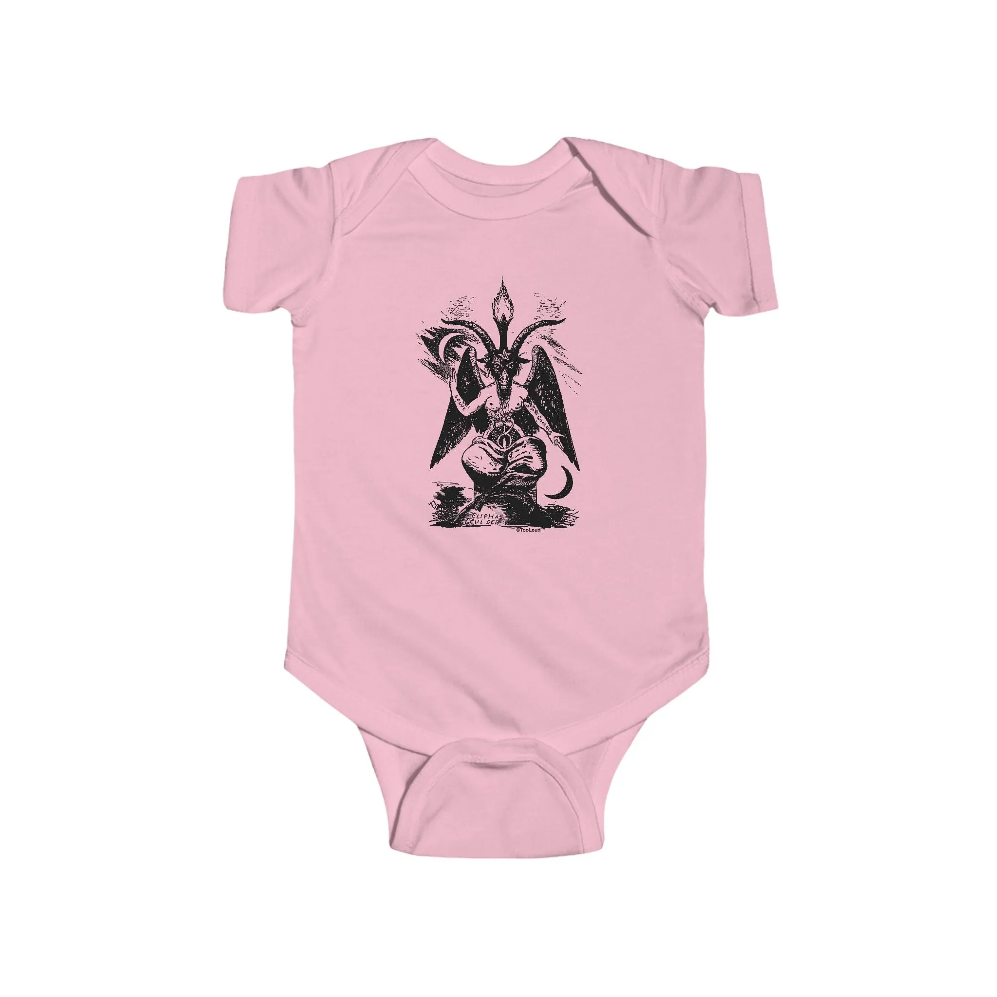 Baphomet Illustration Baby Romper Bodysuit by TOOLOUD