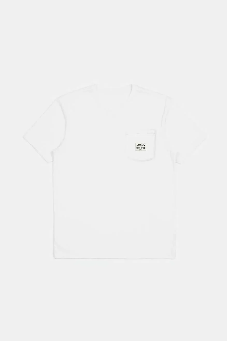 Brixton Woodburn S/S Tailored Pocket Tee White