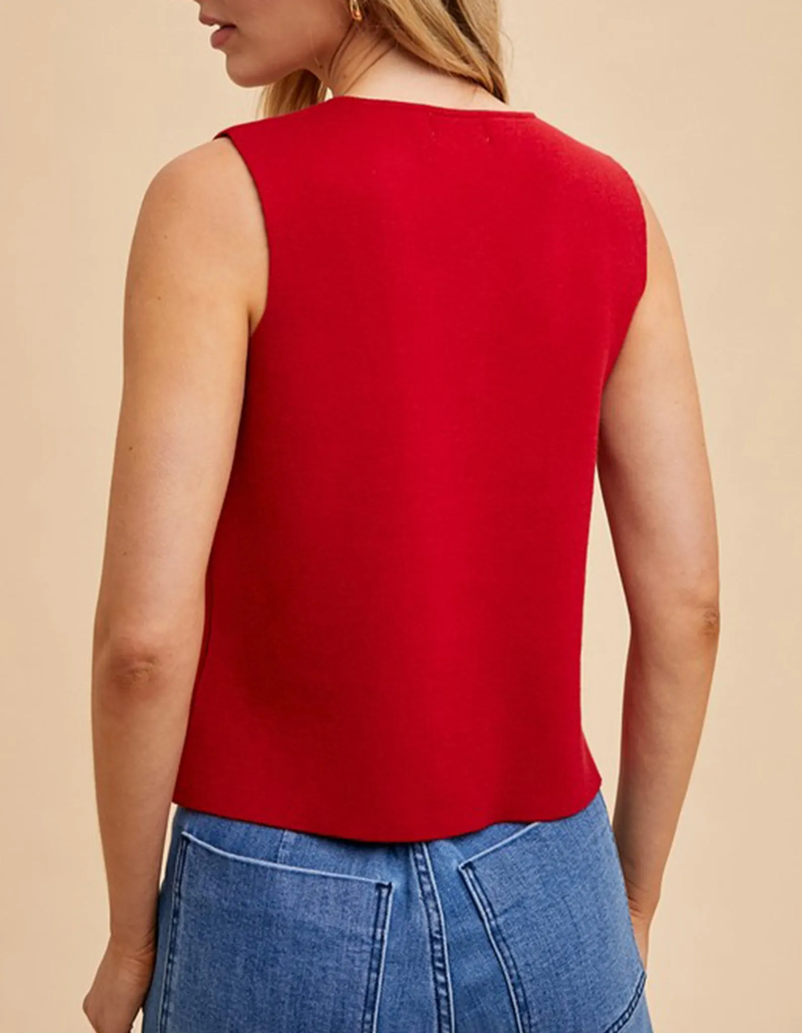 Callen Buttoned Knit Vest Top