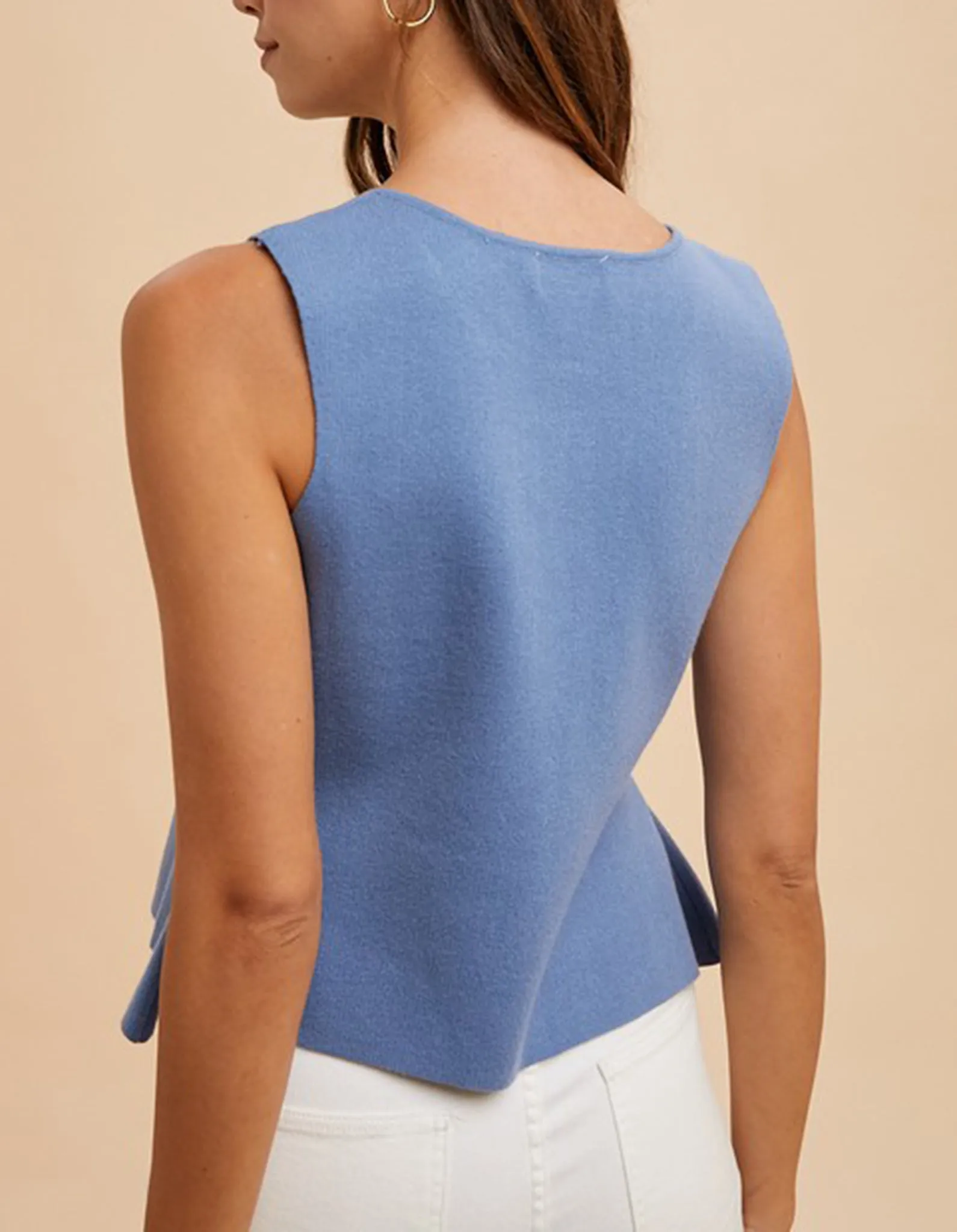 Callen Buttoned Knit Vest Top