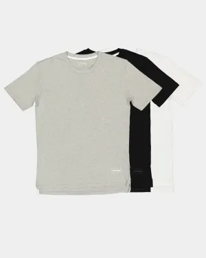 Carré D-Luxe Short Sleeve T-Shirt 3 Pack Black/White/Grey