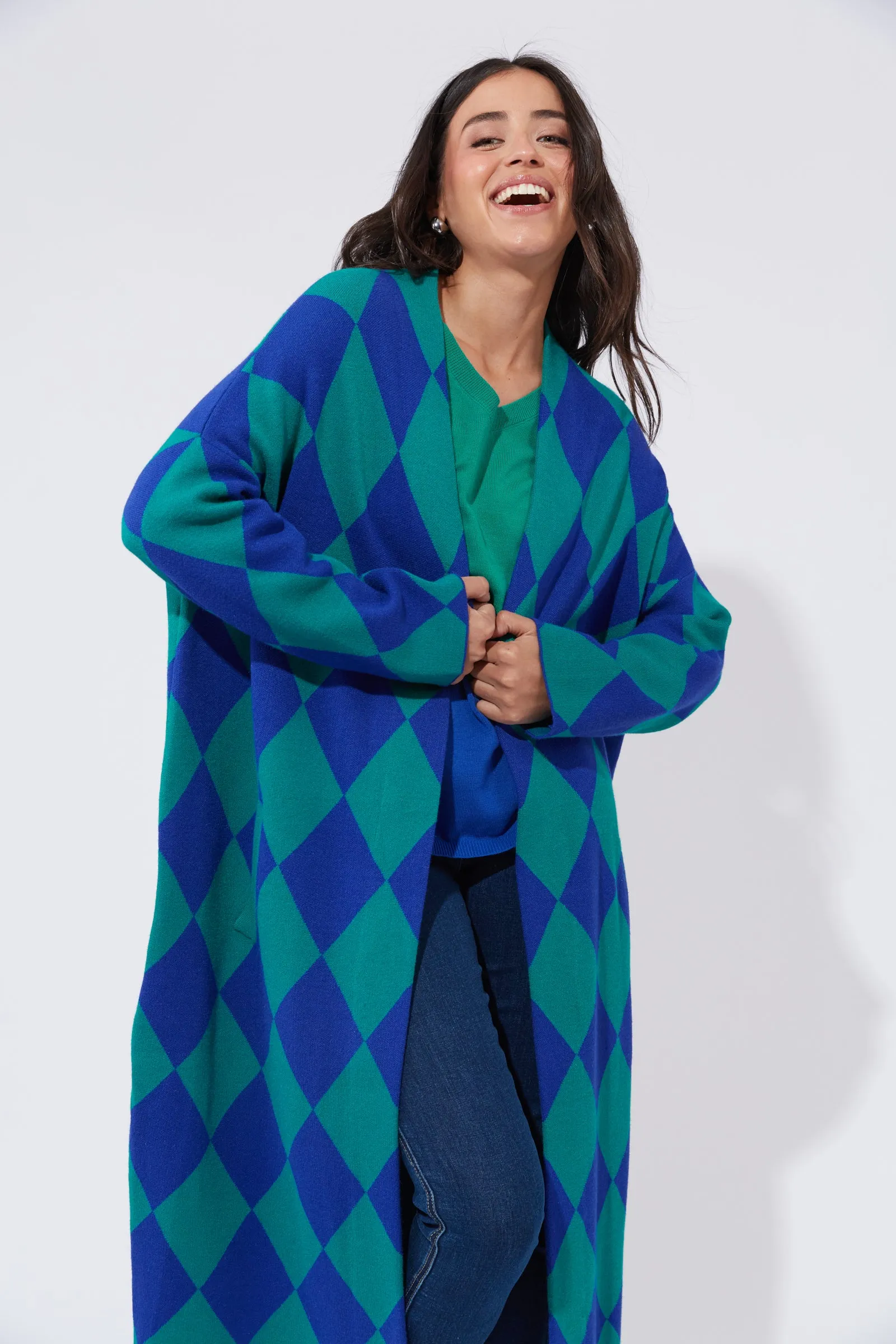 Casablanca Cardigan - Blue/Oasis