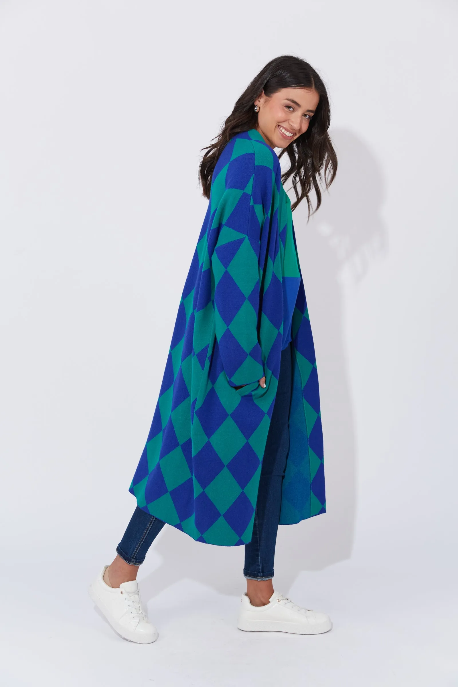 Casablanca Cardigan - Blue/Oasis