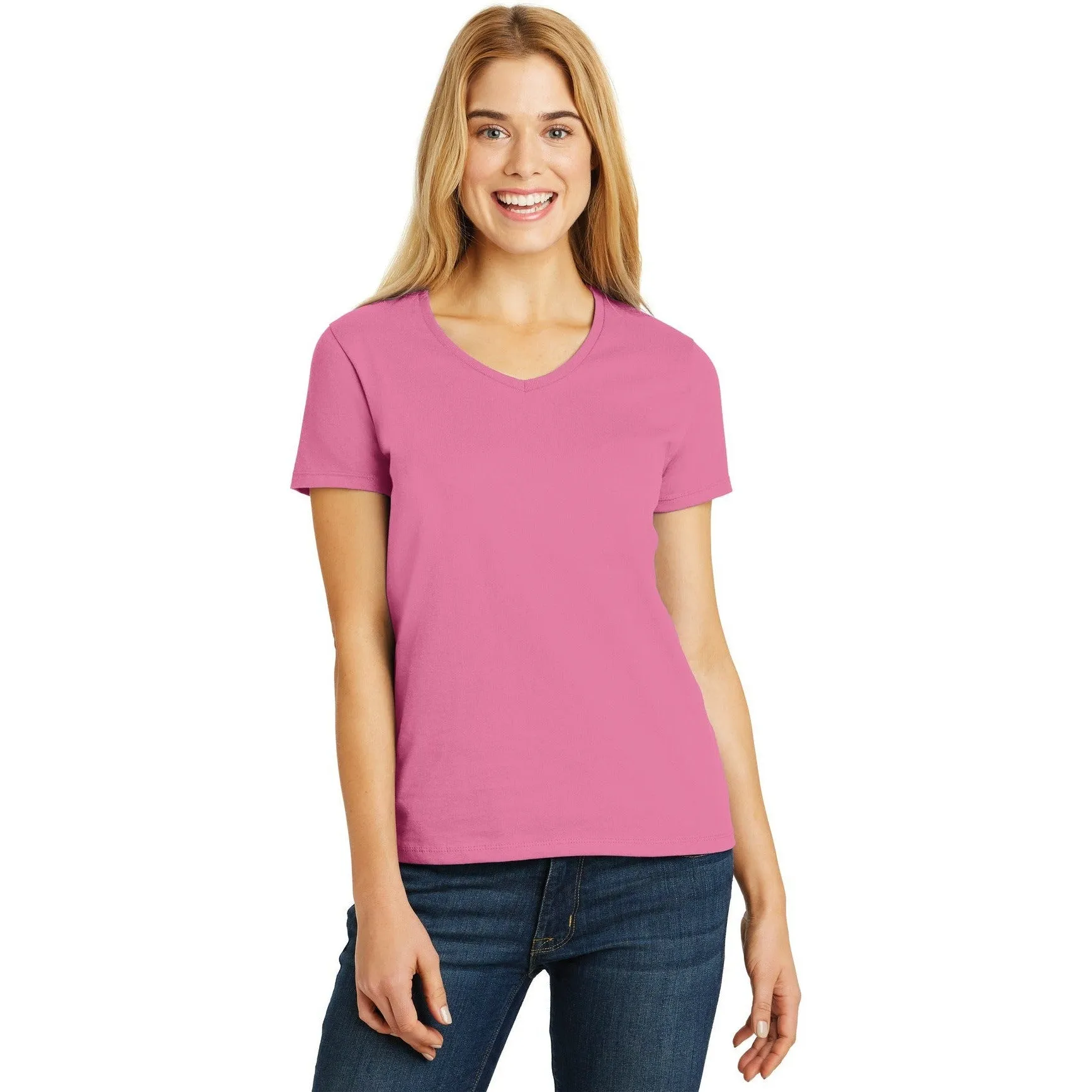 CLOSEOUT - Hanes Ladies ComfortSoft V-Neck Tee