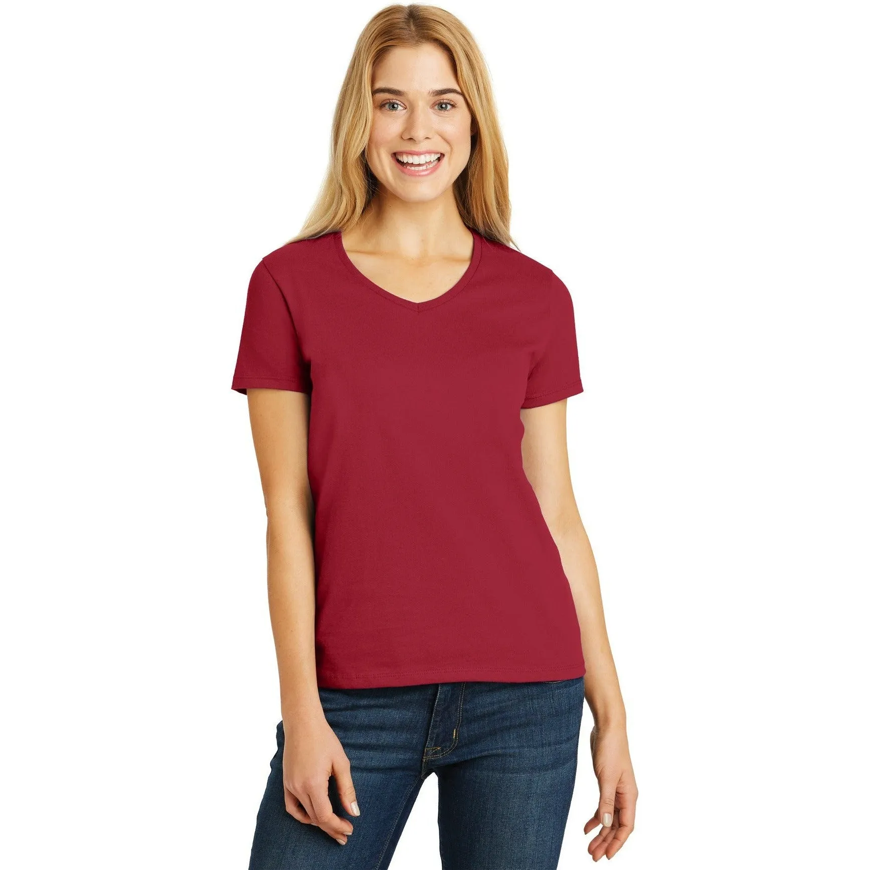 CLOSEOUT - Hanes Ladies ComfortSoft V-Neck Tee
