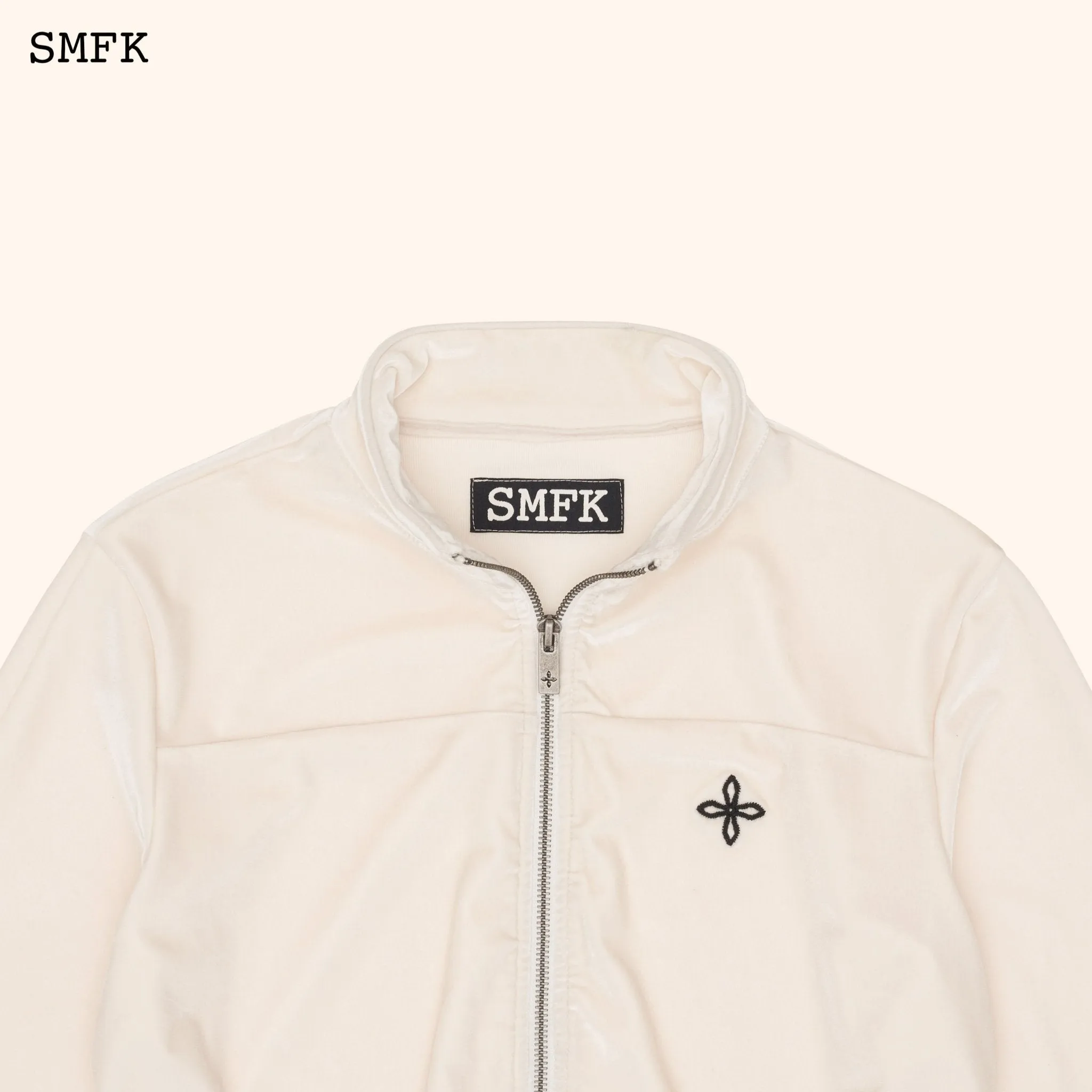 Compass Rove Training Jacket White Velvet