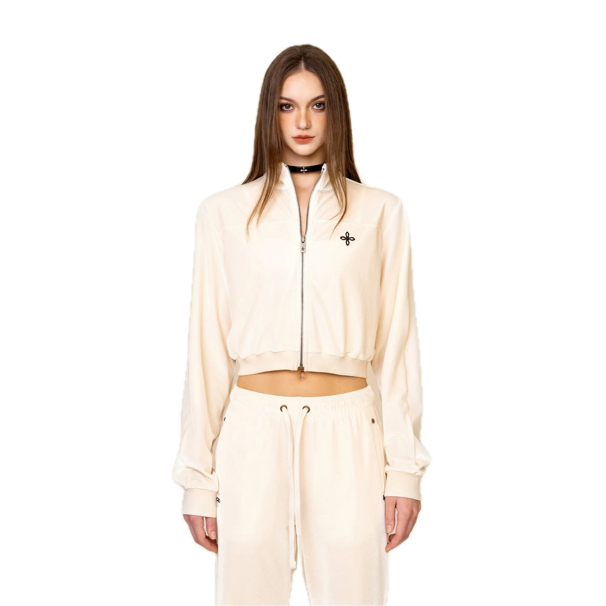 Compass Rove Training Jacket White Velvet