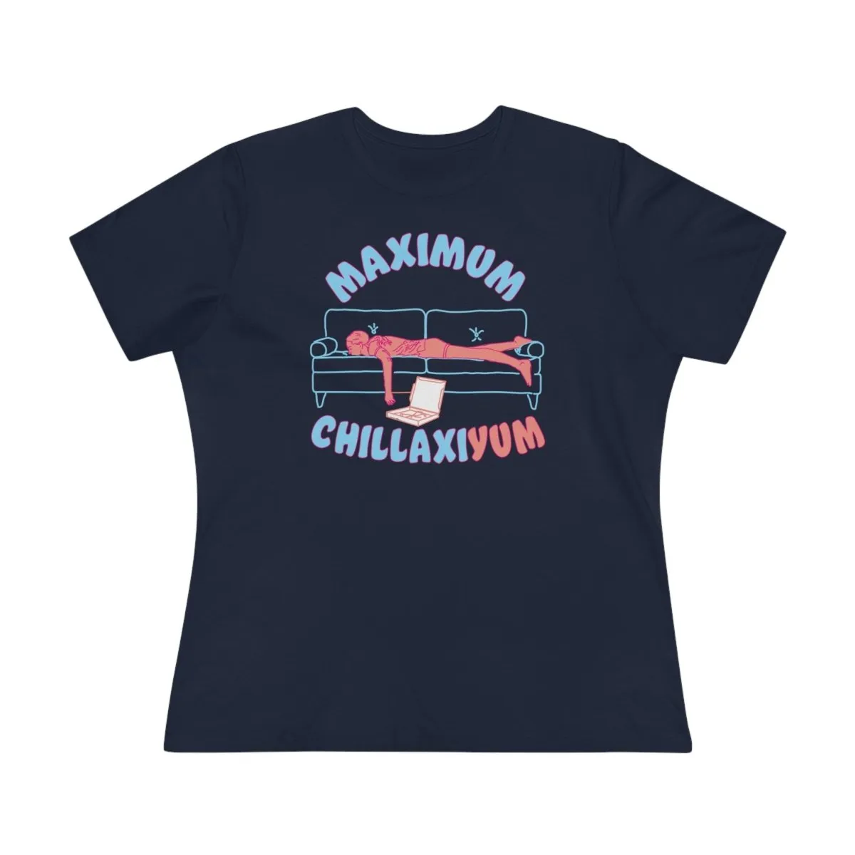 Couching Women's Premium Relaxed Fit T-Shirt, Recharge Competition, Inspire Relaxation, Weekend, Couch Potato