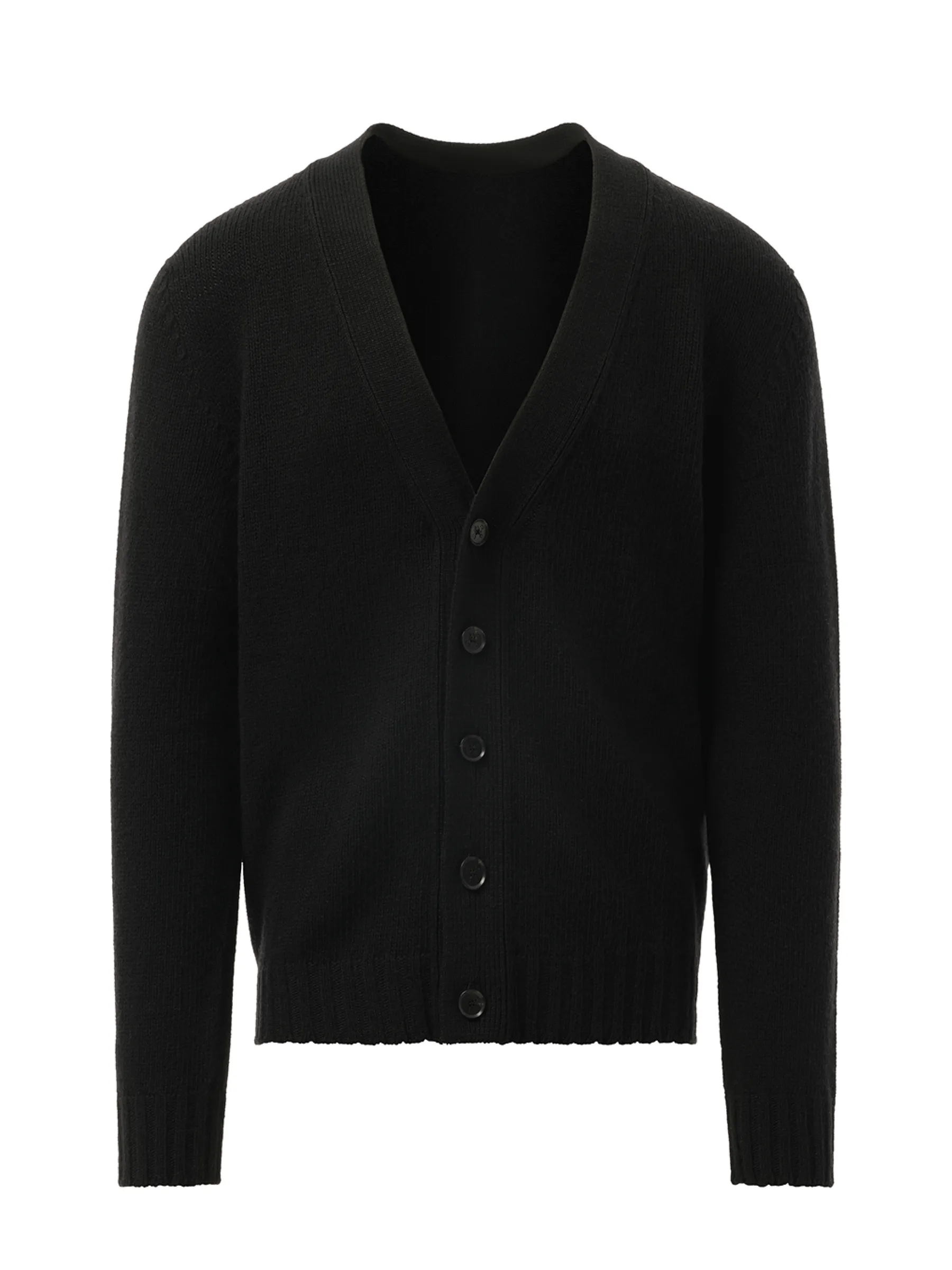 Curved Logo Cardigan in Black/Grey
