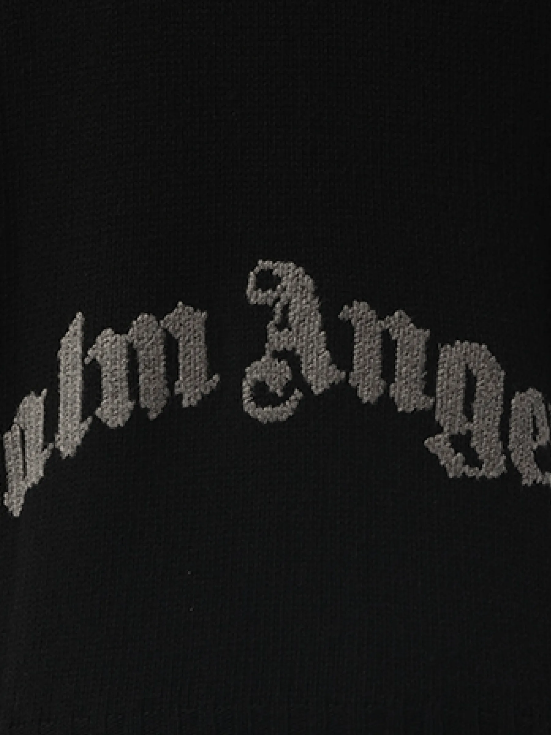 Curved Logo Cardigan in Black/Grey