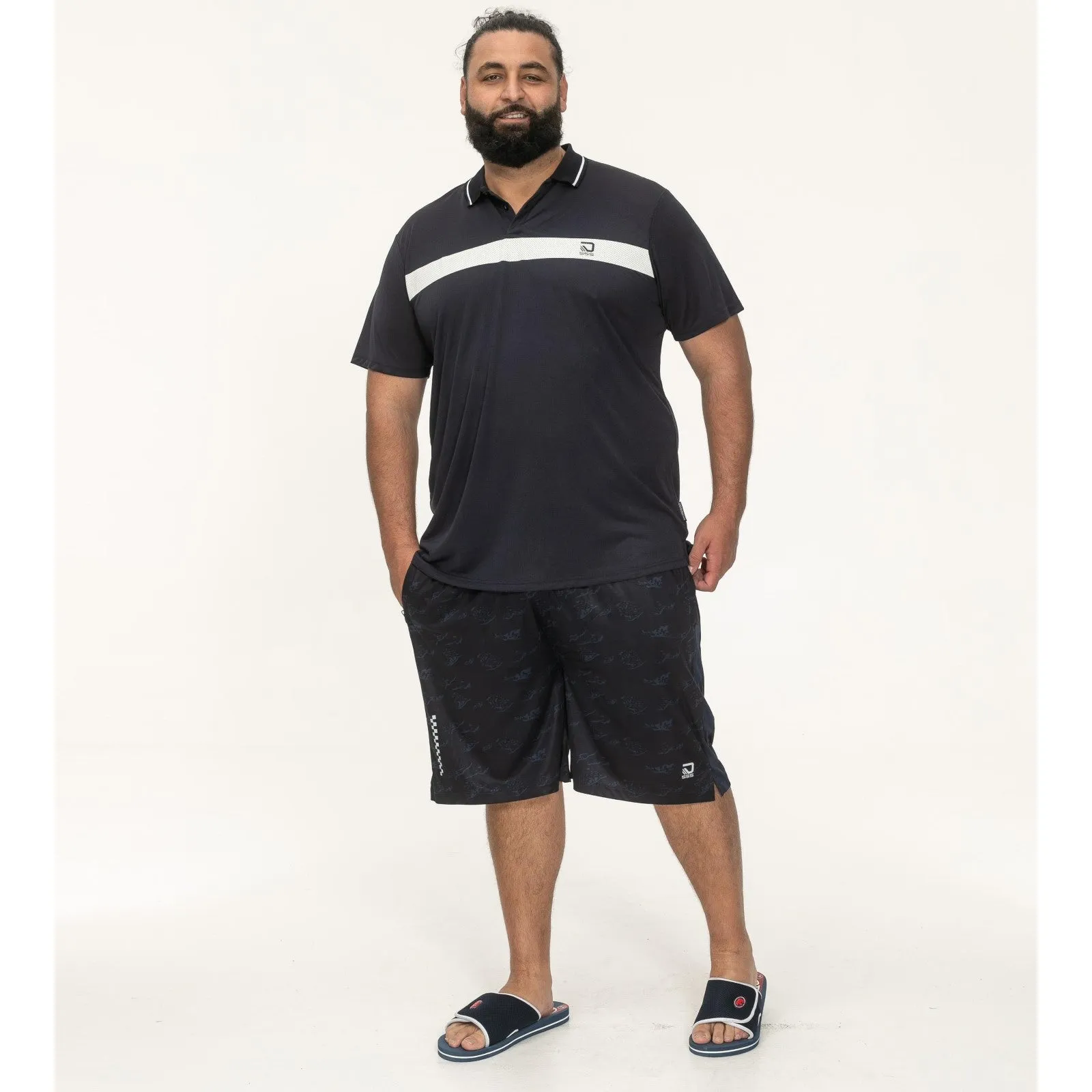 D555 Mens Hinckley Big & Tall Short Sleeve Polo Shirt