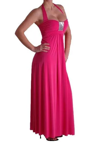 Elegant Halter Neck Sequined Dress