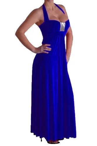 Elegant Halter Neck Sequined Dress