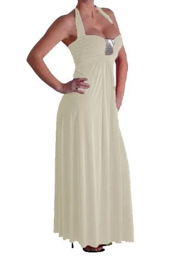 Elegant Halter Neck Sequined Dress