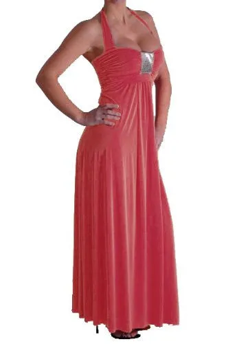 Elegant Halter Neck Sequined Dress