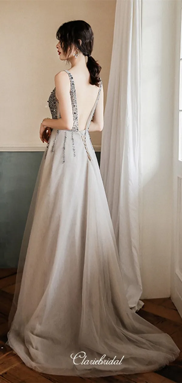 Elegant Sequins 2020 Newest Long Prom Dresses, Evening Party Dresses, Prom Dresses