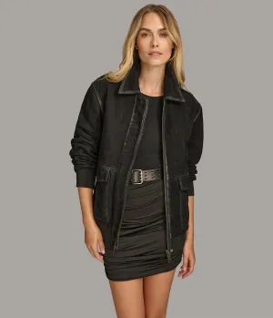 Flora Oversized Bomber Jacket