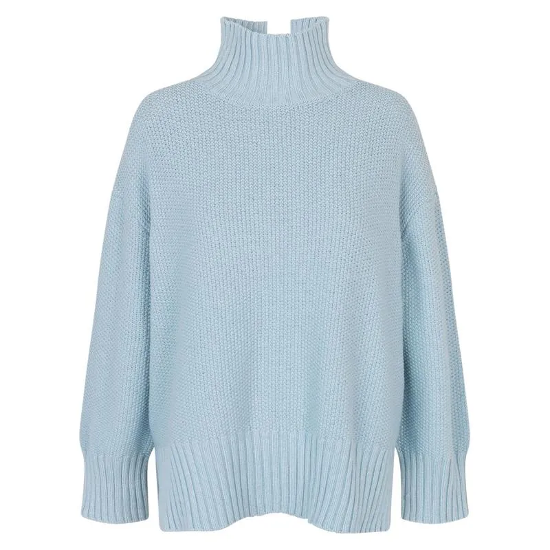 Frydah Cotton Mix Jumper in Blue Fog