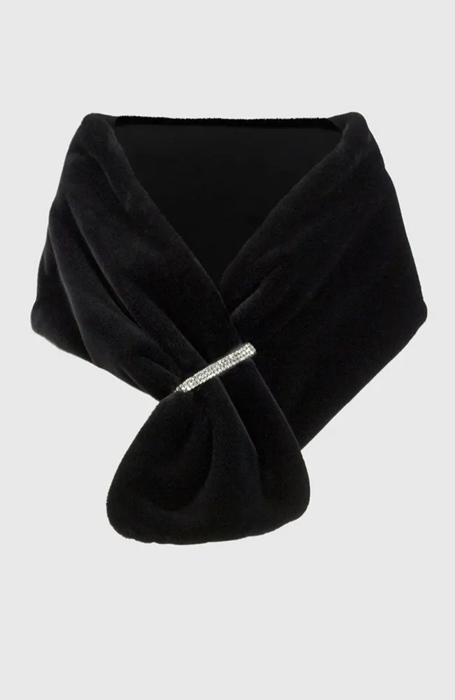 Fur Cover Up w Rhinestone Loop