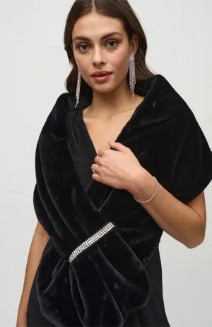 Fur Cover Up w Rhinestone Loop