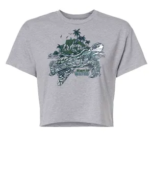 Green Sea Turtle Scuba Diver Double Exposure T-Shirt