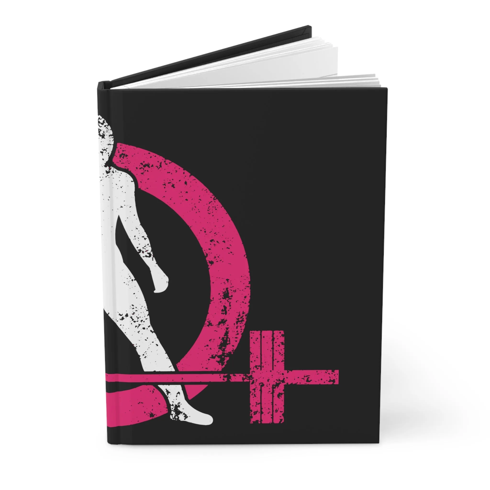 Hardcover Journal Matte - Half Classic Dark Distressed Logo