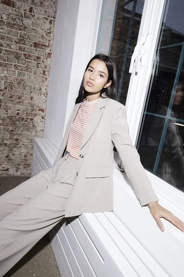 Ichi Blazer Jacket Tannie tan melange