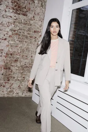 Ichi Blazer Jacket Tannie tan melange