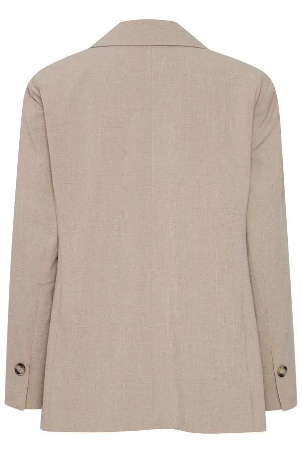 Ichi Blazer Jacket Tannie tan melange
