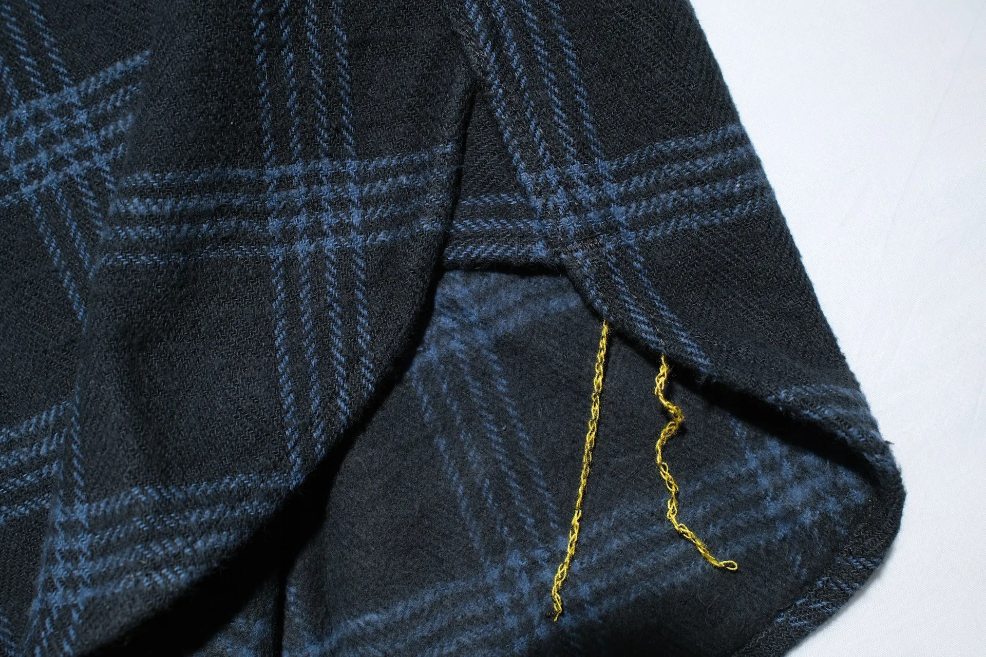 Iron Heart Ultra-Heavyweight "Slubby" Flannel Classic Check Work Shirt (Sumi Black)