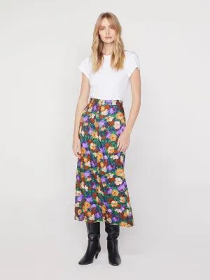 Laurel Iris Impressionist Floral Skirt