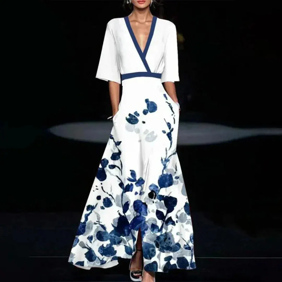 Lily | Elegant Maxi Dress with Floral Pattern