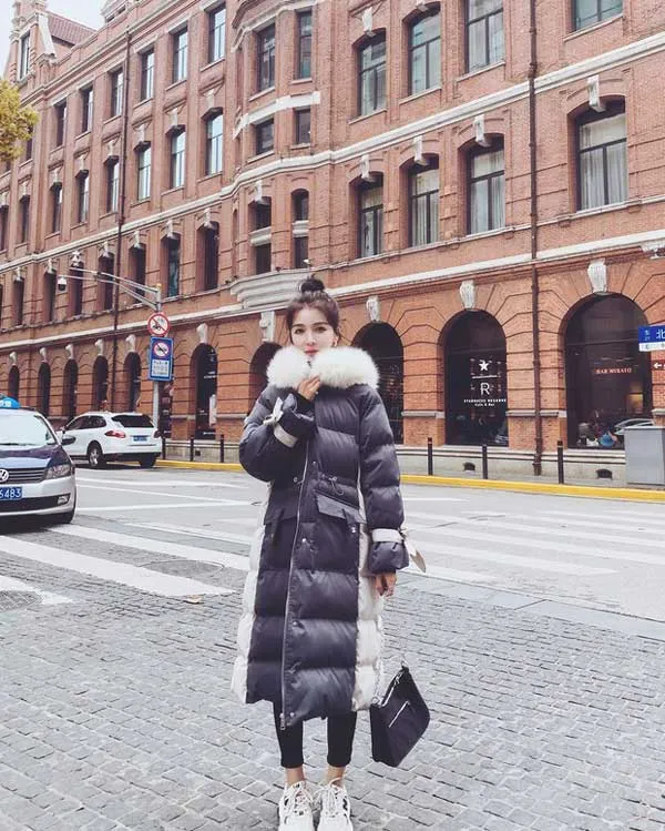 Mid-Length Loose Padded Fur Collar Winter Women's Coat