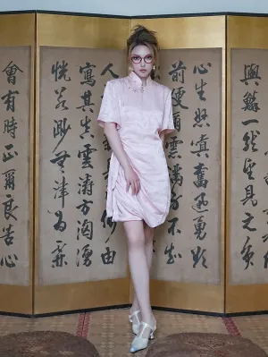 MUKZIN Pink Elegant Cheongsam Dress