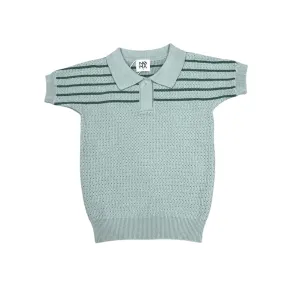 Noma Mint Textured Knit With Striped Yoke (NKN956)