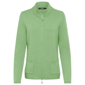 Olsen Jacket with zip and stand-up collar in Eva fit in Green
