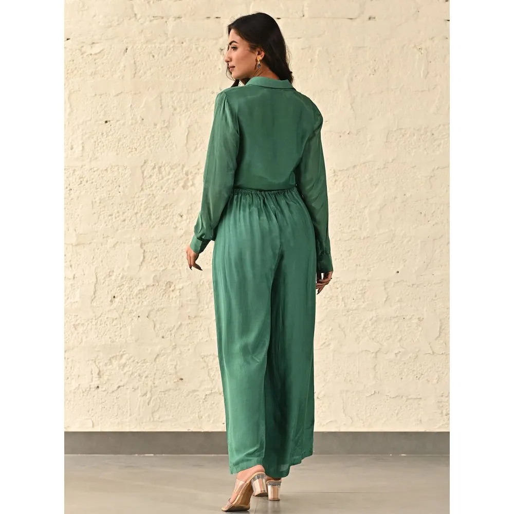 ORDINAREE Kelly Green Co-Ord (Set of 2)