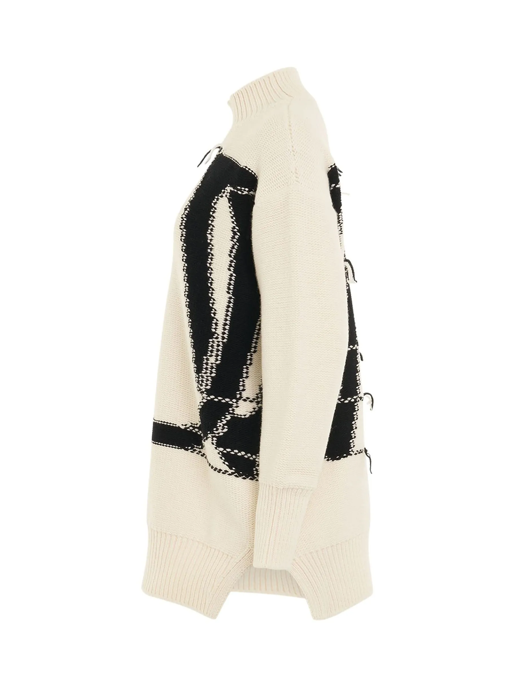 OW Maxi Logo Turtleneck Knitwear in White