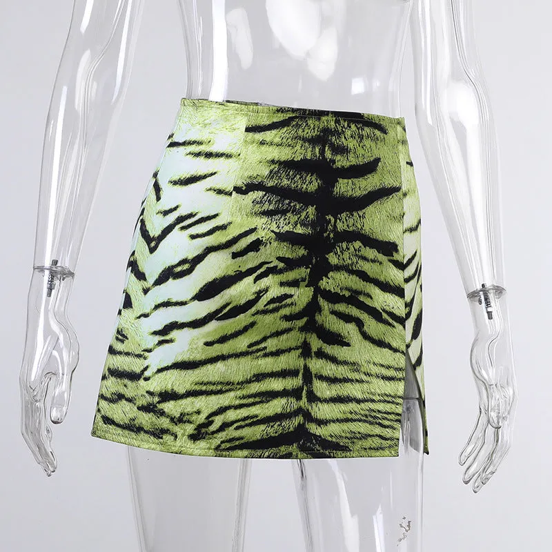 PSplitted Skirt Europe Trendy Sexy Street Style Slim Look Hip Flattering Casual Women Skirt
