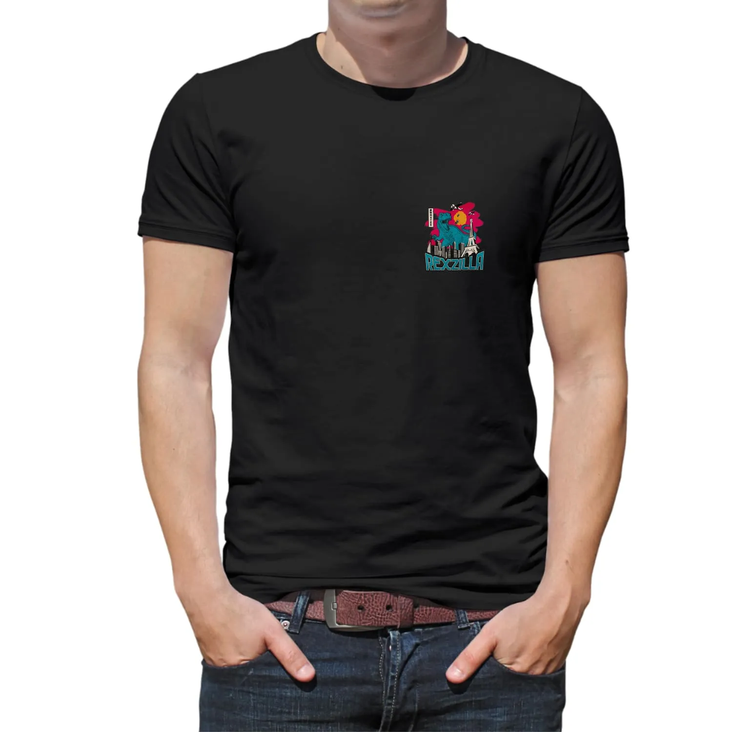Rexzilla Mens cotton printed T-shirt