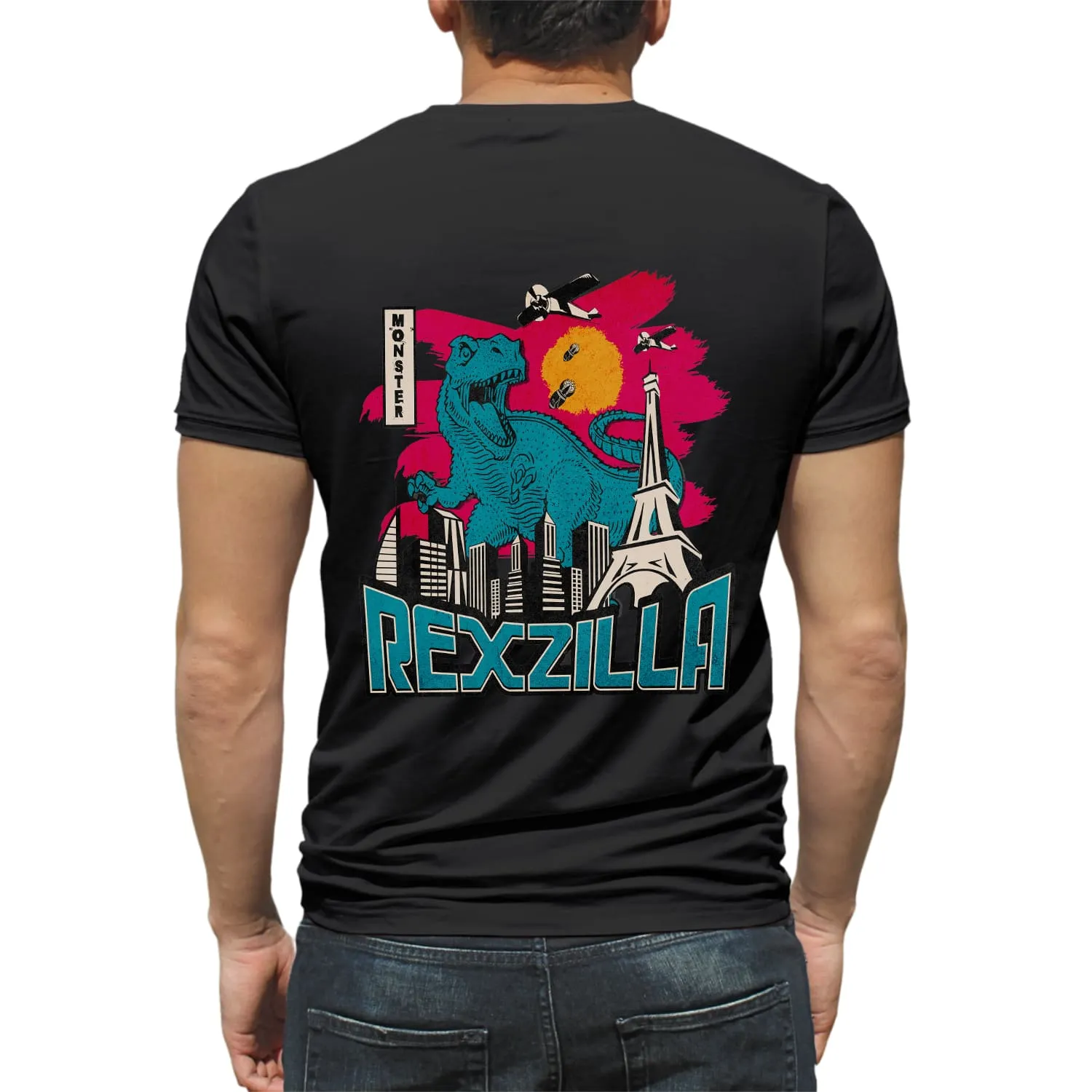 Rexzilla Mens cotton printed T-shirt