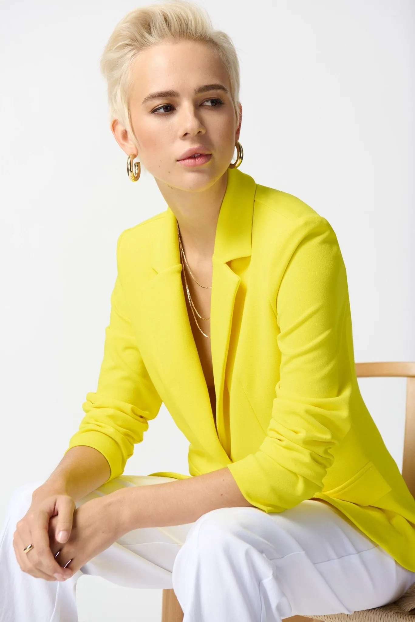 Scuba Crepe Fitted Blazer
