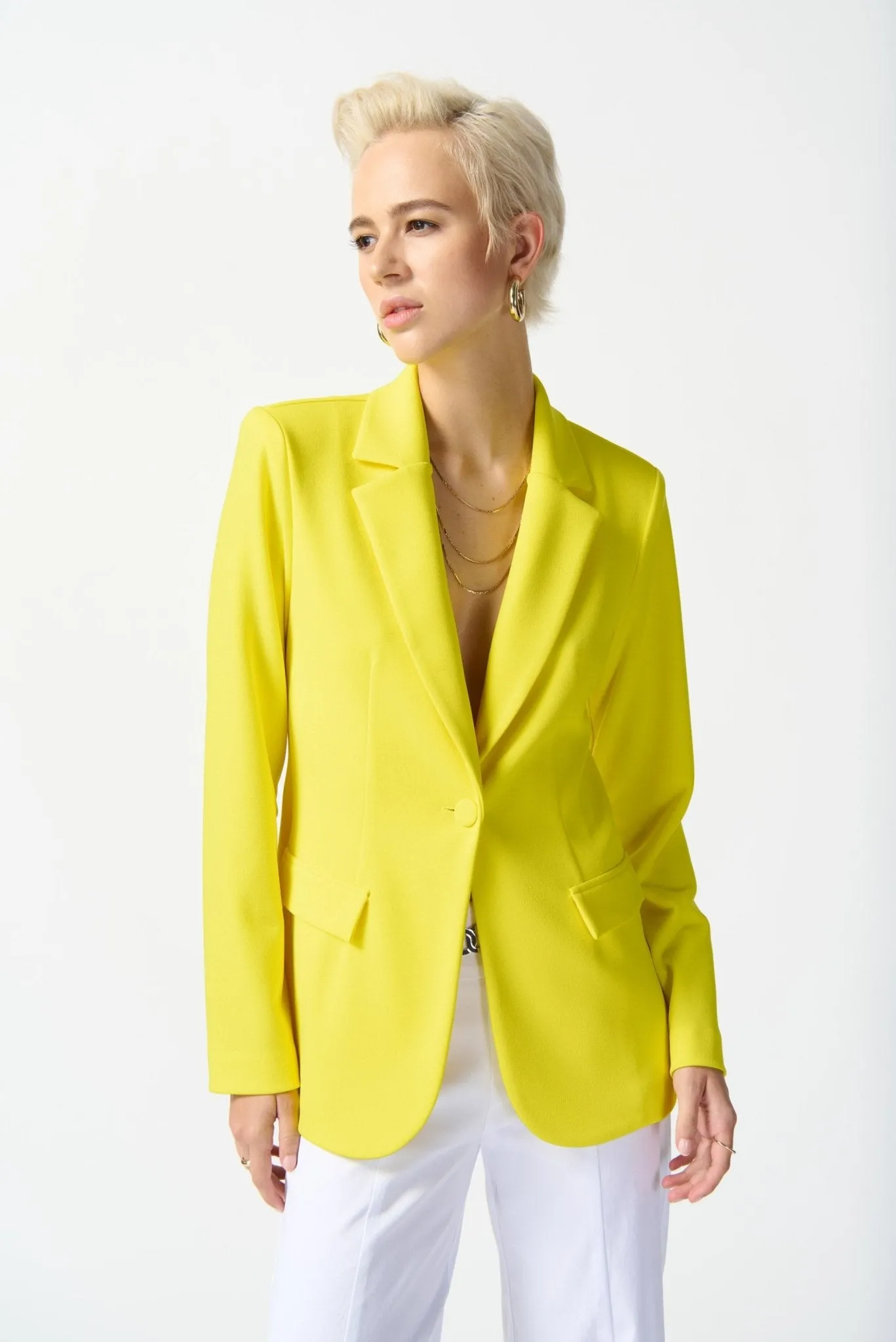 Scuba Crepe Fitted Blazer