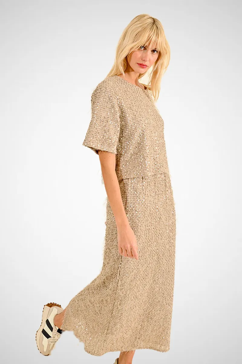 Sequined Straight Top