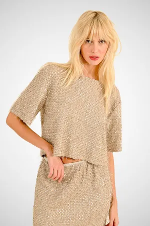 Sequined Straight Top