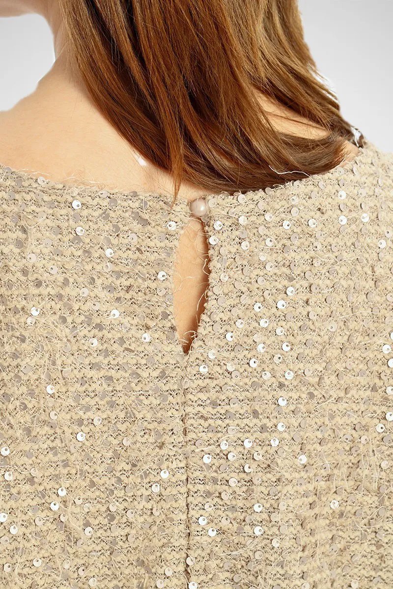 Sequined Straight Top